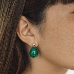 Best Pirce 😍 SHOP SHASHI Malachite Drop Earring 🎁 -S H A S H I Shop Malachite Earring Model 5