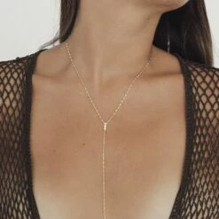 New 🎉 SHOP SHASHI Solitaire Diamond Lariat Necklace ⌛